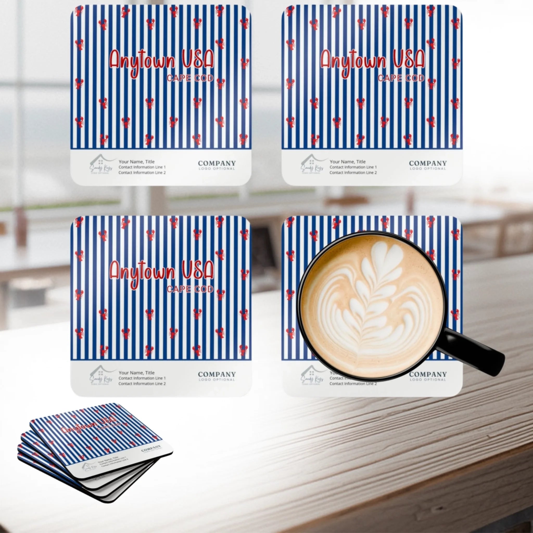 Stripe Collection Lobster Coaster (2)