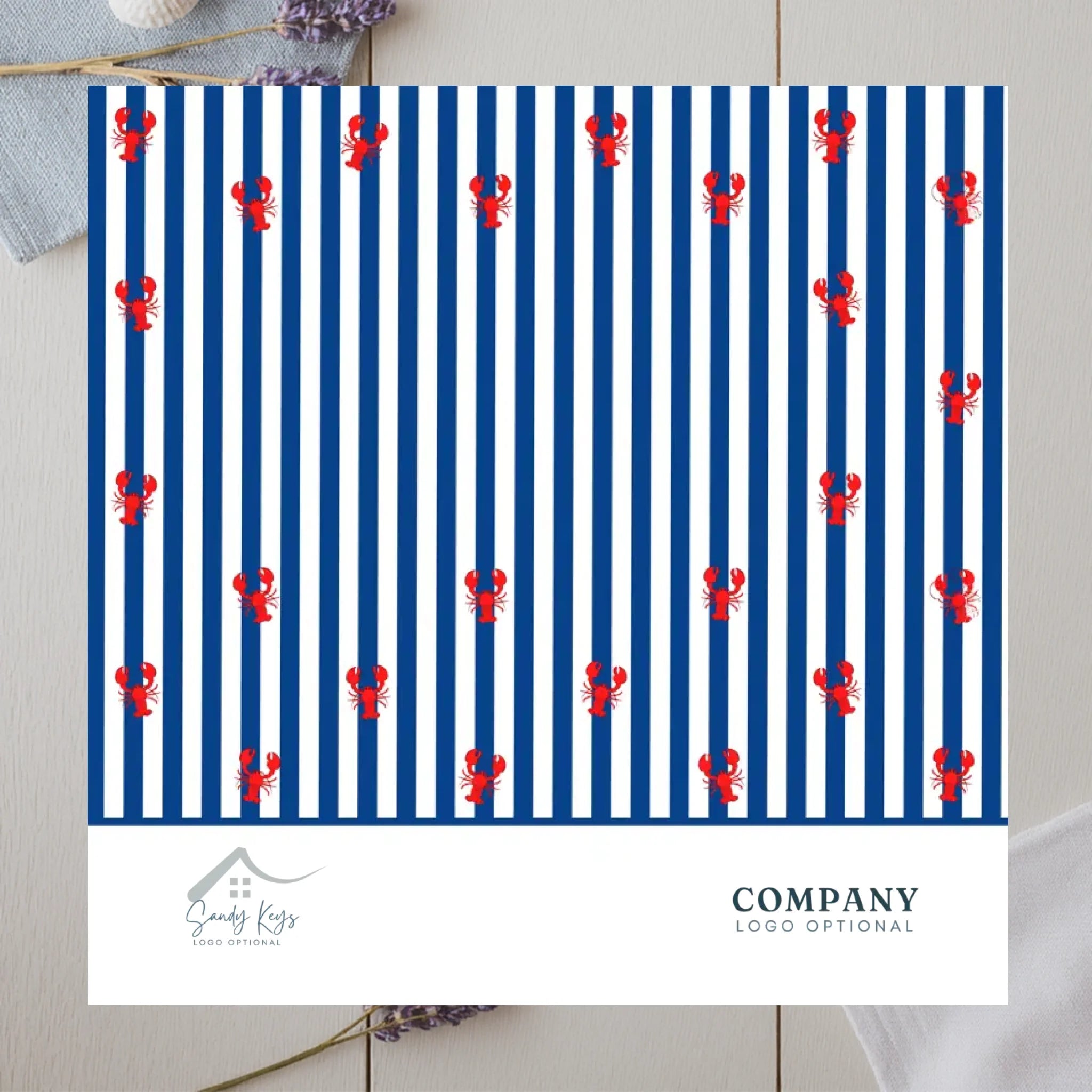 Stripe Collection Lobster Coaster