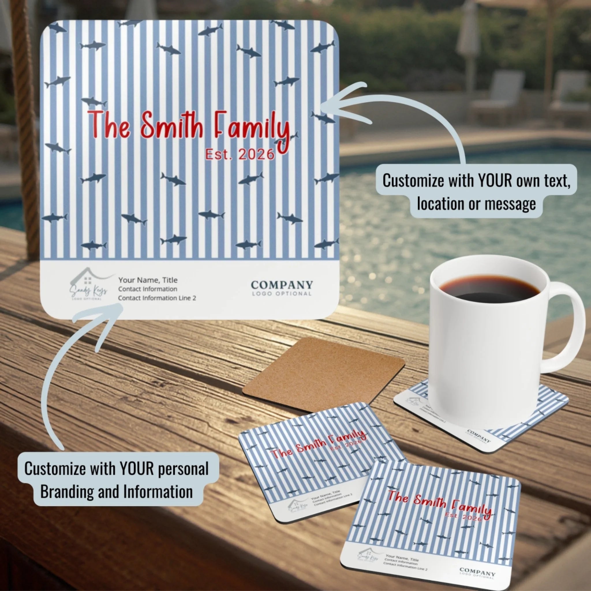 Stripe Collection Lobster Coaster